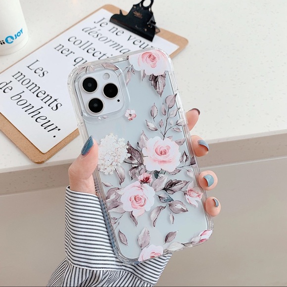 Iphone 11 12 XR 7 8 SE 2020 XS Protective flower phone case iPhone - Picture 1 of 6